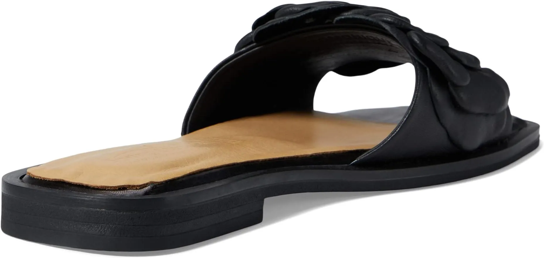 Domonique Spring Step Flat Sandals, Black