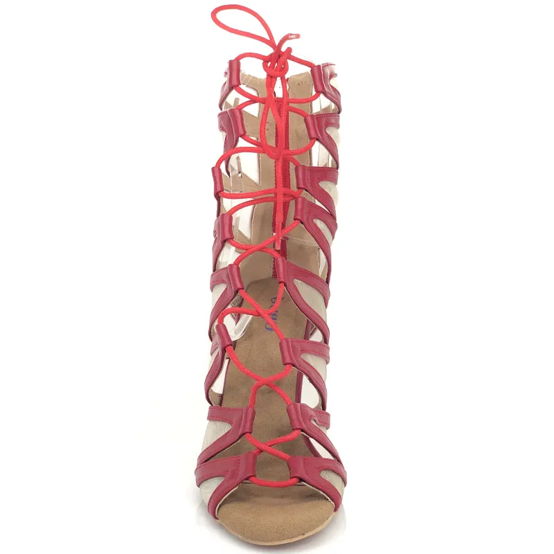 DS Women's Suede Customized Jazz Dance Shoes Salsa Dance Shoes Heels Dance Boots