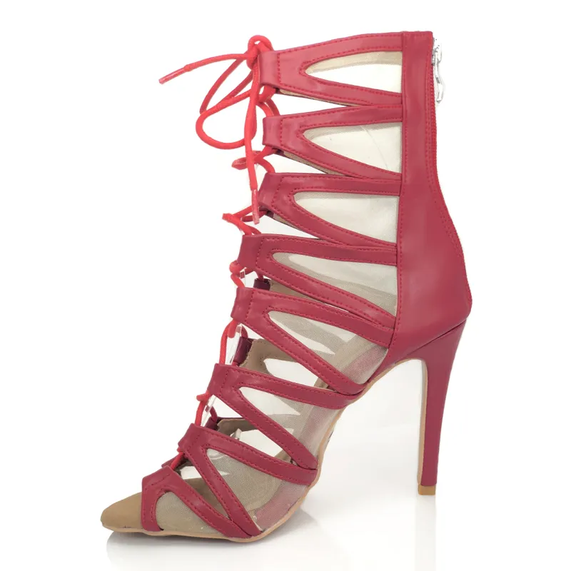 DS Women's Suede Customized Jazz Dance Shoes Salsa Dance Shoes Heels Dance Boots