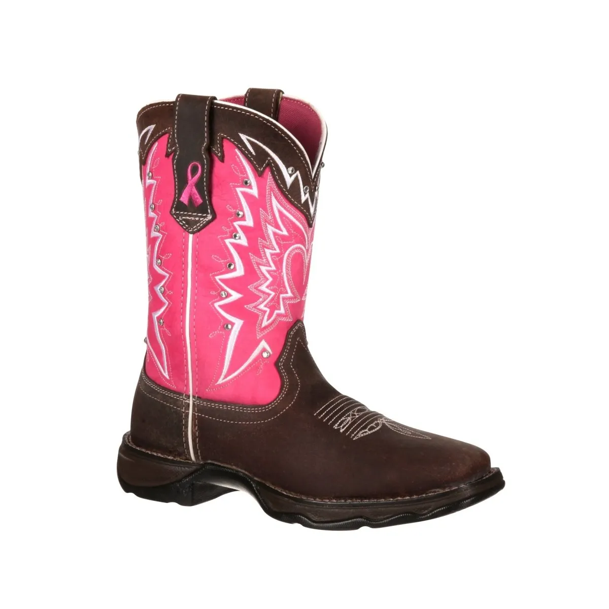 Durango Lady Rebel Women's Benefiting Stefanie Spielman Western Boots Rd3557 In Dark Brown And Pink