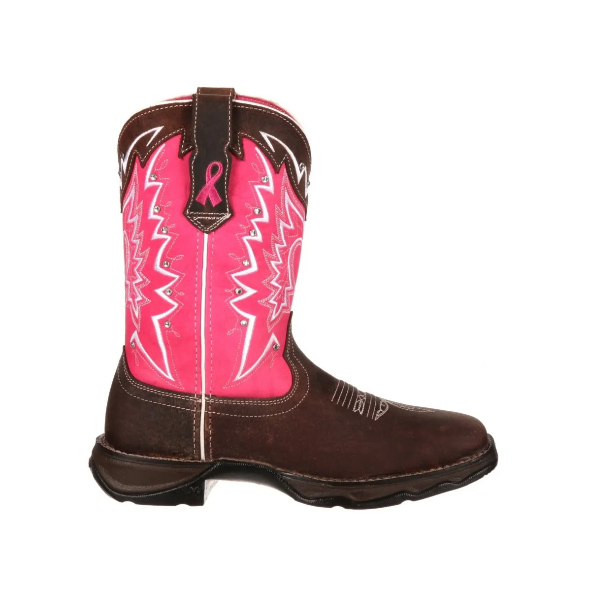 Durango Lady Rebel Women's Benefiting Stefanie Spielman Western Boots Rd3557 In Dark Brown And Pink