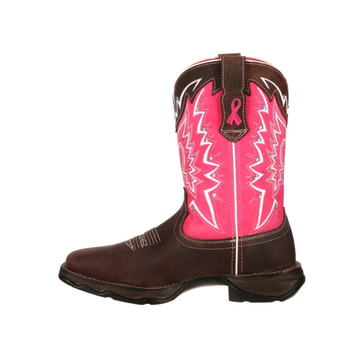 Durango Lady Rebel Women's Benefiting Stefanie Spielman Western Boots Rd3557 In Dark Brown And Pink