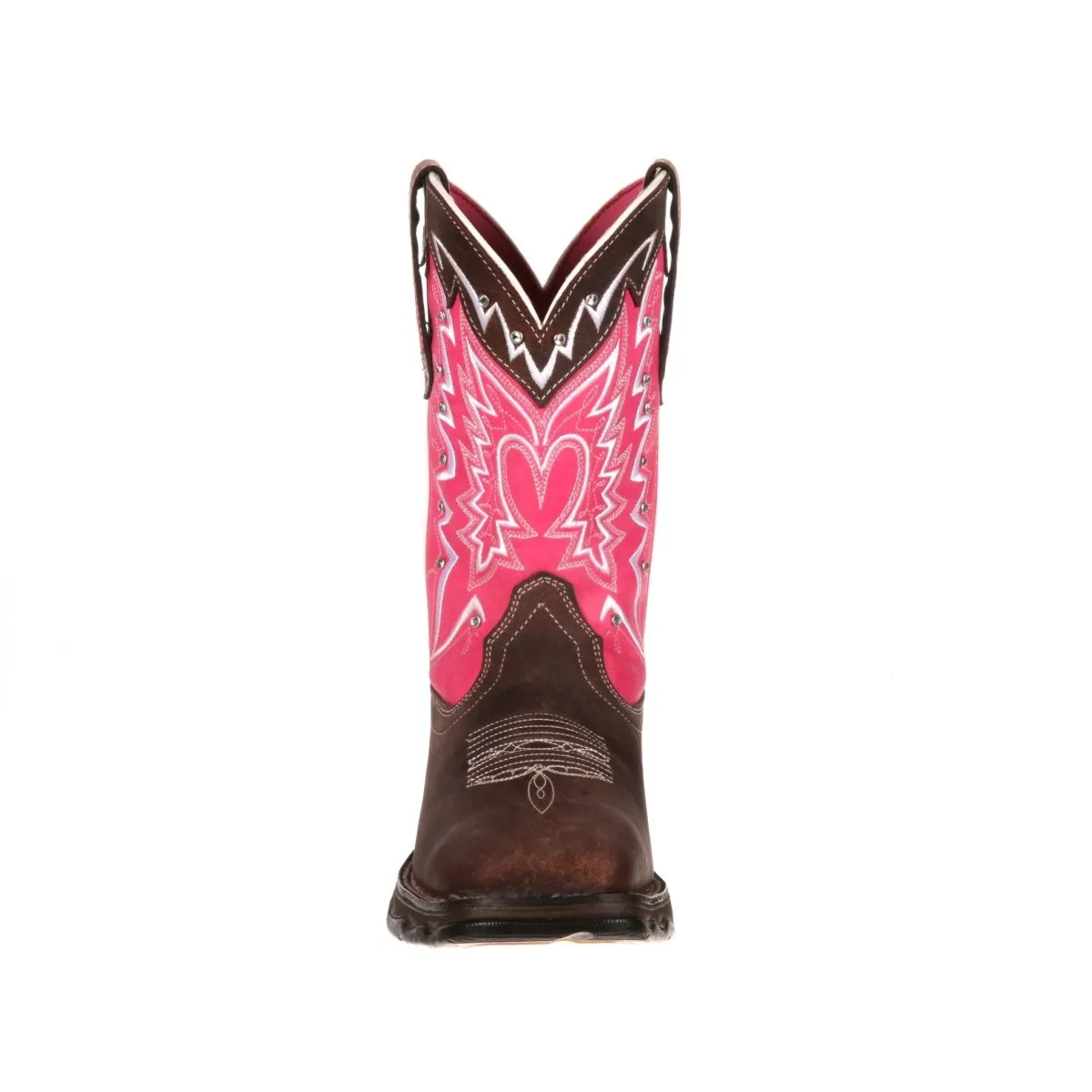 Durango Lady Rebel Women's Benefiting Stefanie Spielman Western Boots Rd3557 In Dark Brown And Pink