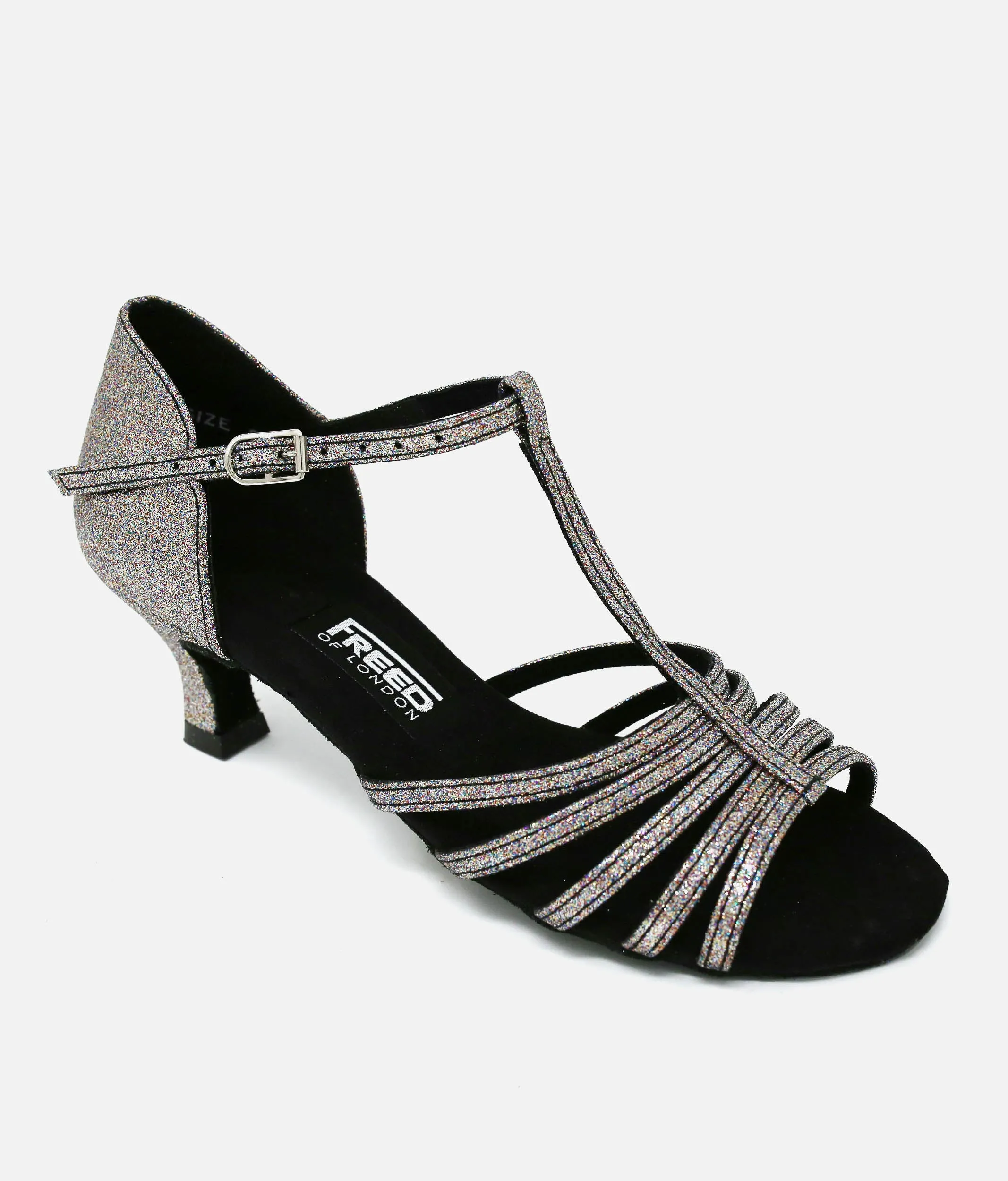 Flared Heel Latin Shoe - Tina FBM