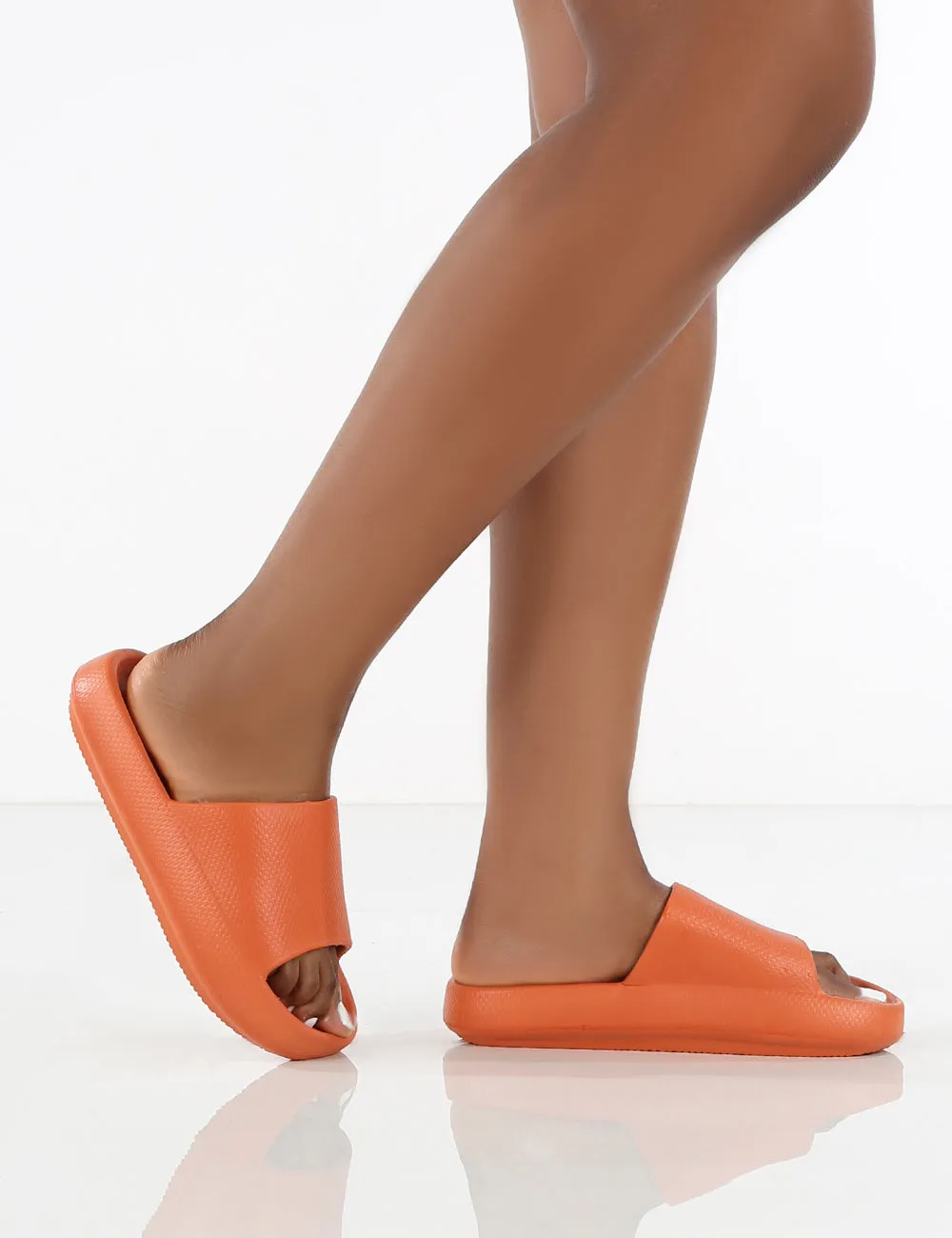 Flex Orange Rubber Flat Sliders