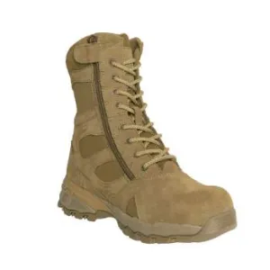 Forced Entry 8" Side Zipper Deployment Boots Composite Toe AR 670-1 Coyote Brown