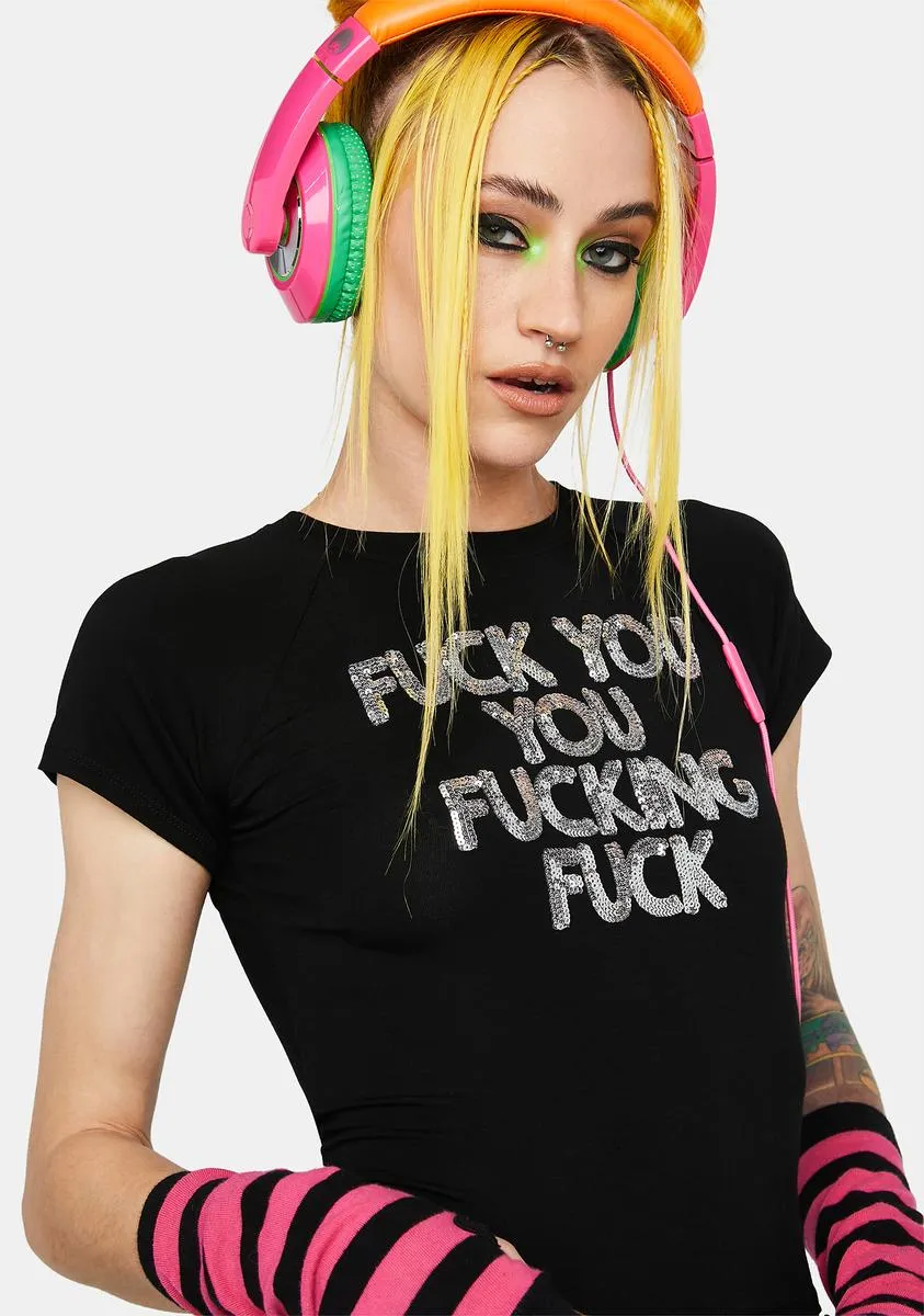 FU Sequin Crop Top