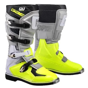 Gaerne GXJ Kids Grey Flo Yellow Motocross Boots