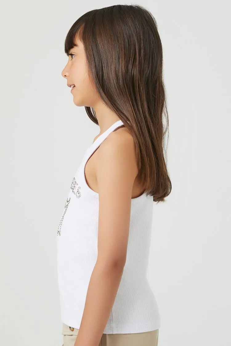 Girls Studded Los Angeles Tank Top (Kids)
