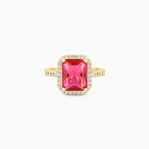 Golden Pink Soul of Love Ring