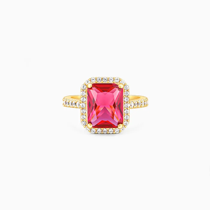 Golden Pink Soul of Love Ring