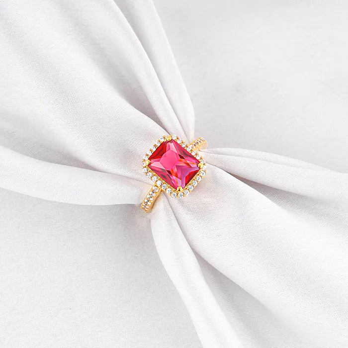 Golden Pink Soul of Love Ring