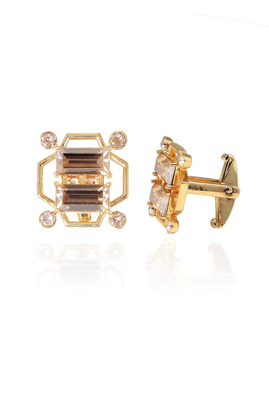 Golden Swarovski Tap Cufflinks