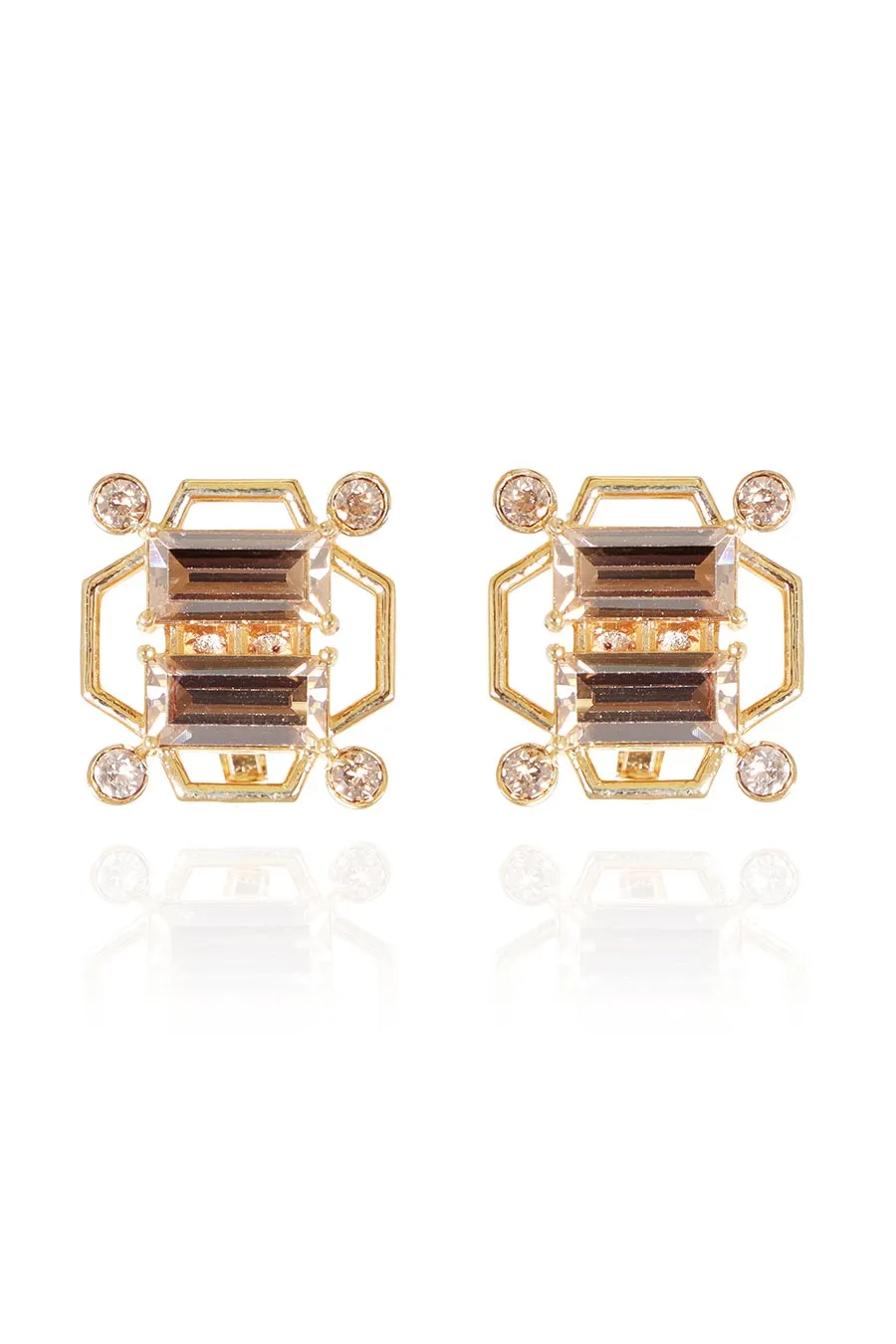Golden Swarovski Tap Cufflinks