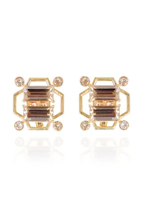 Golden Swarovski Tap Cufflinks