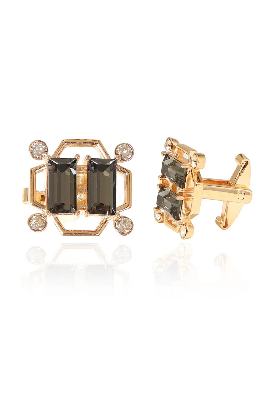 Grey Swarovski Tap Cufflinks