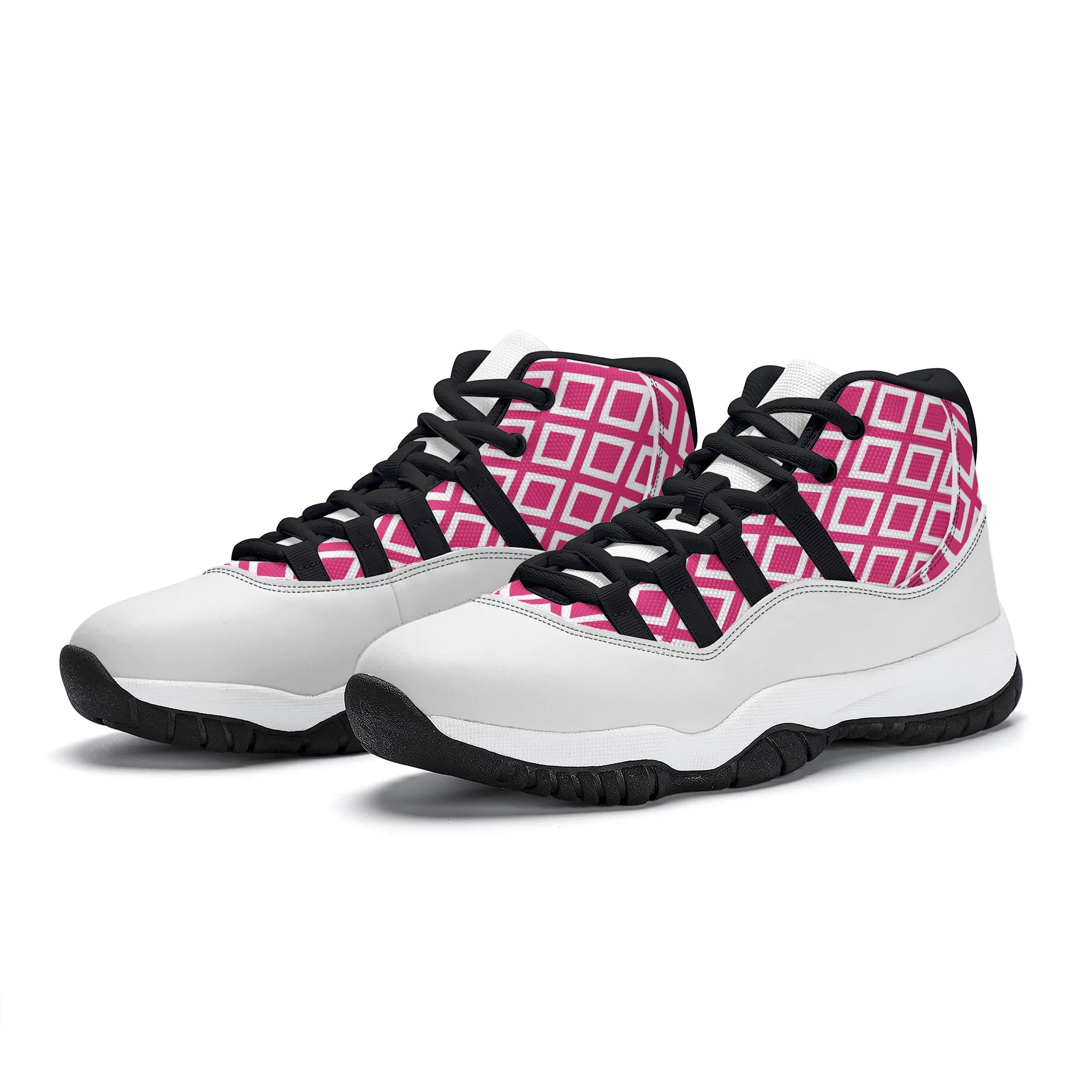 High Top Air Retro Sneakers - Pink Diamonds