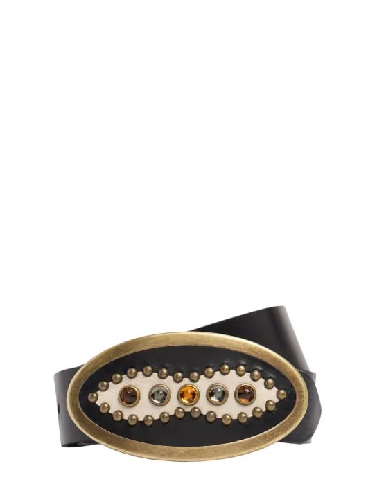 HTC Los Angeles   4.2cm Rodeo studded leather belt 