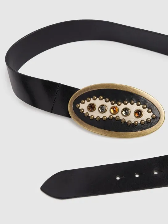 HTC Los Angeles   4.2cm Rodeo studded leather belt 