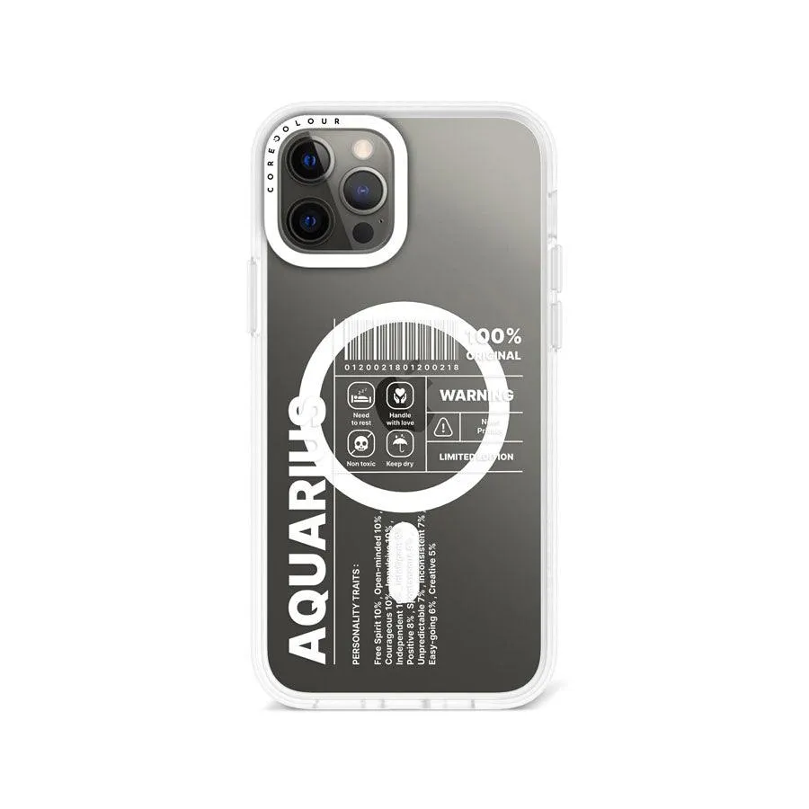 iPhone 12 Pro Max Warning Aquarius Phone Case MagSafe Compatible