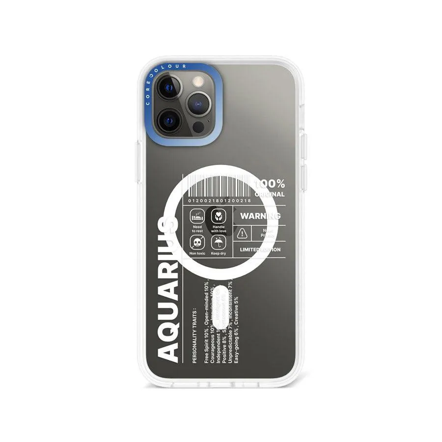iPhone 12 Pro Max Warning Aquarius Phone Case MagSafe Compatible