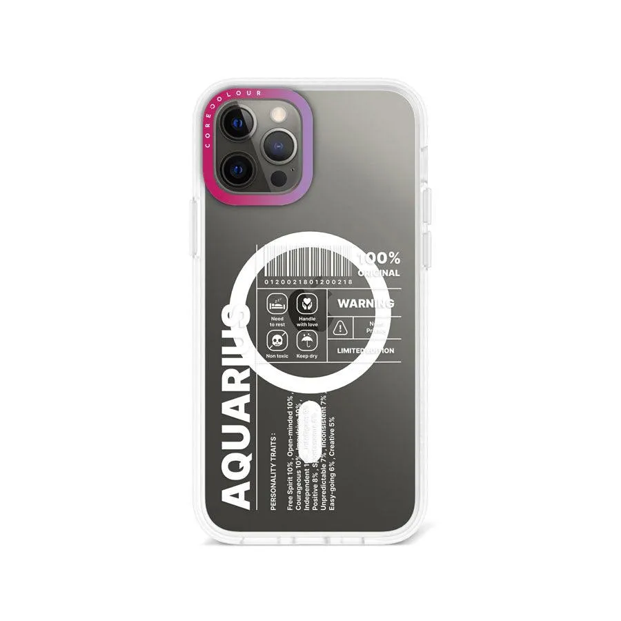 iPhone 12 Pro Max Warning Aquarius Phone Case MagSafe Compatible
