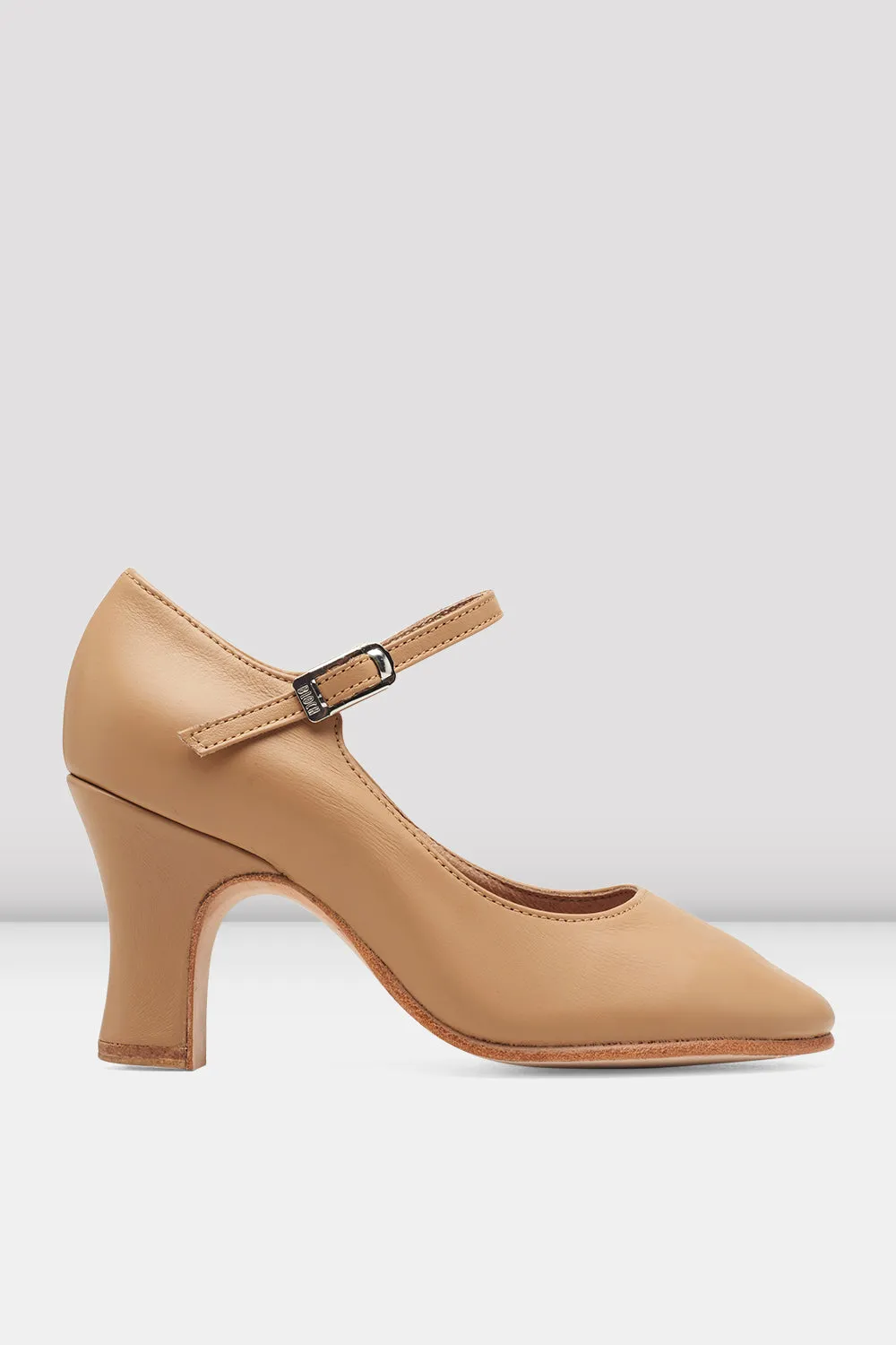 Ladies Chord Ankle Strap Leather Character Shoes