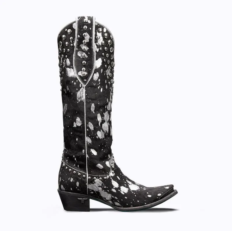 Lane Ladies Wild Hair Sterling Cinder Black Snip Toe Boots LB0486B