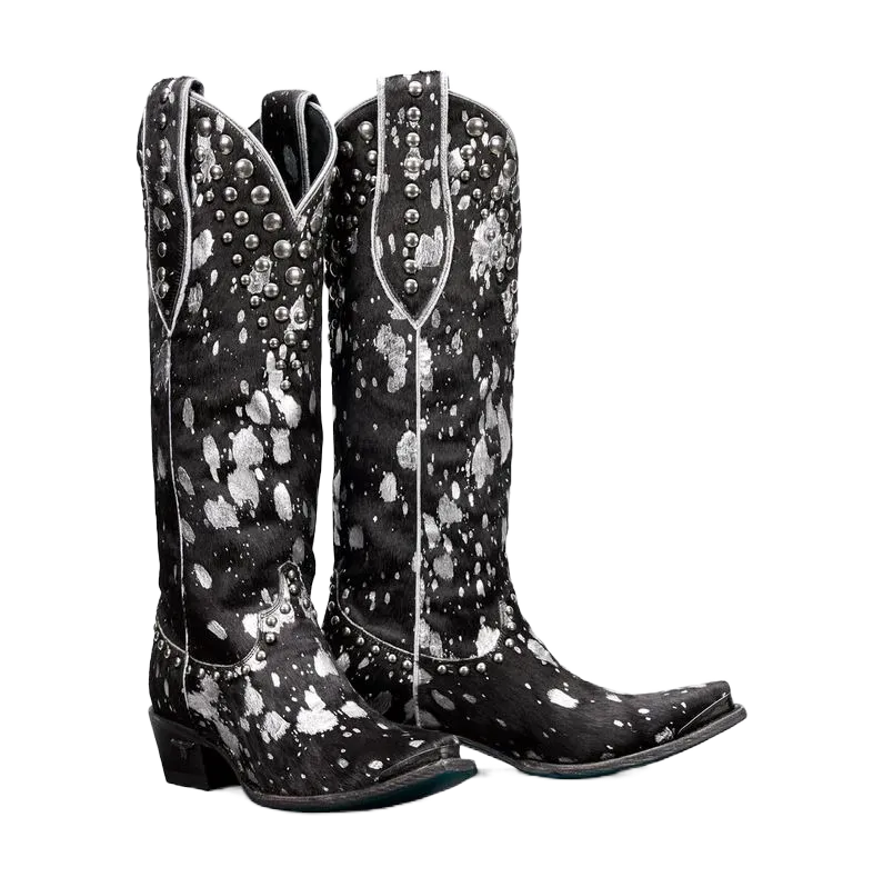 Lane Ladies Wild Hair Sterling Cinder Black Snip Toe Boots LB0486B