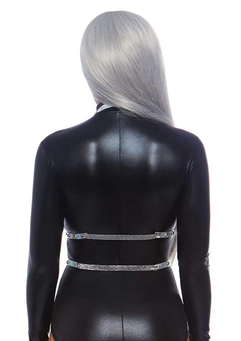 Leg Avenue Iridescent Studded Vinyl Body Harness