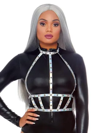 Leg Avenue Iridescent Studded Vinyl Body Harness