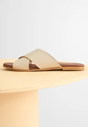 Lorenzo Criss Cross Flat Sandals