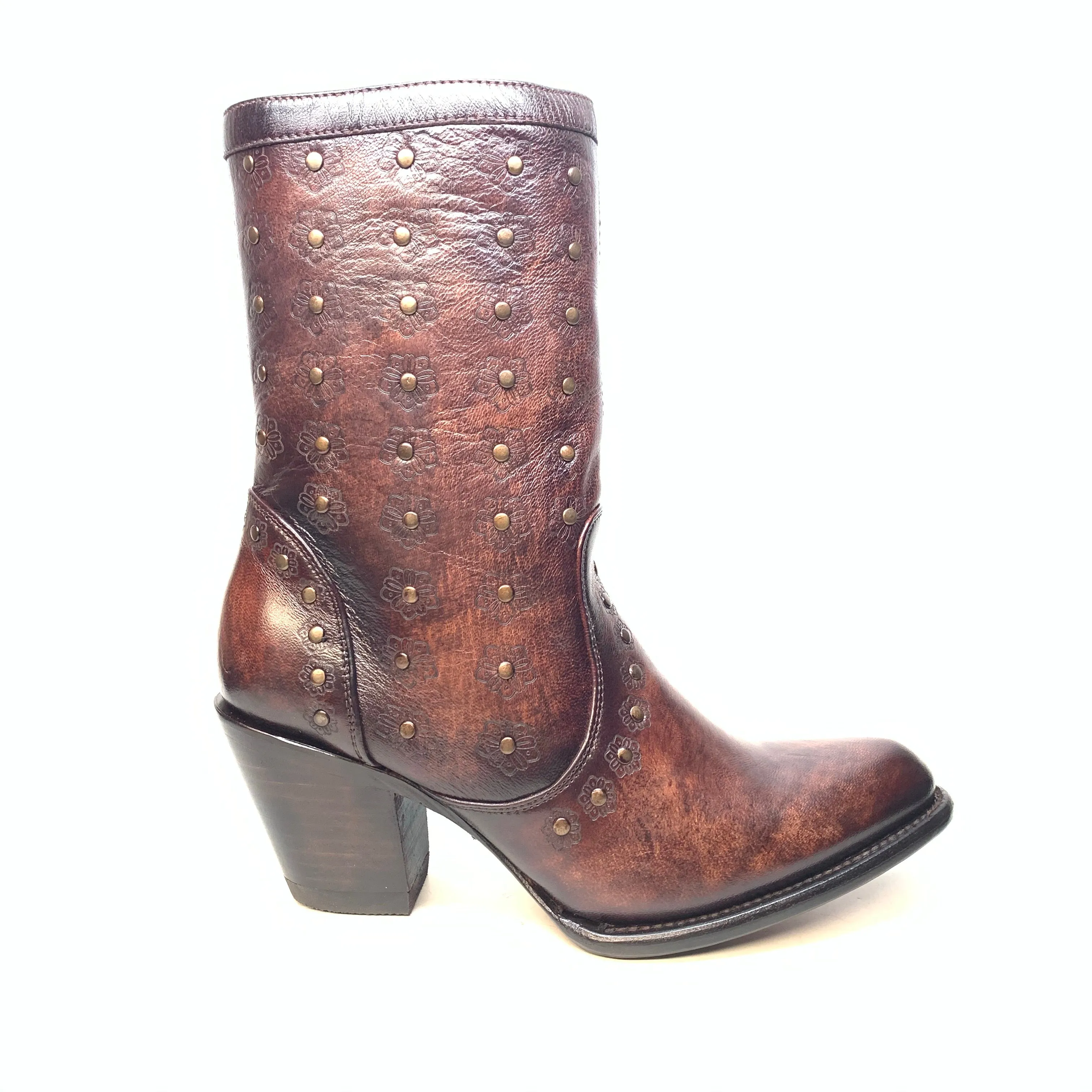 Los Altos Ladies Sunflower Studded Bovine Leather Bootie
