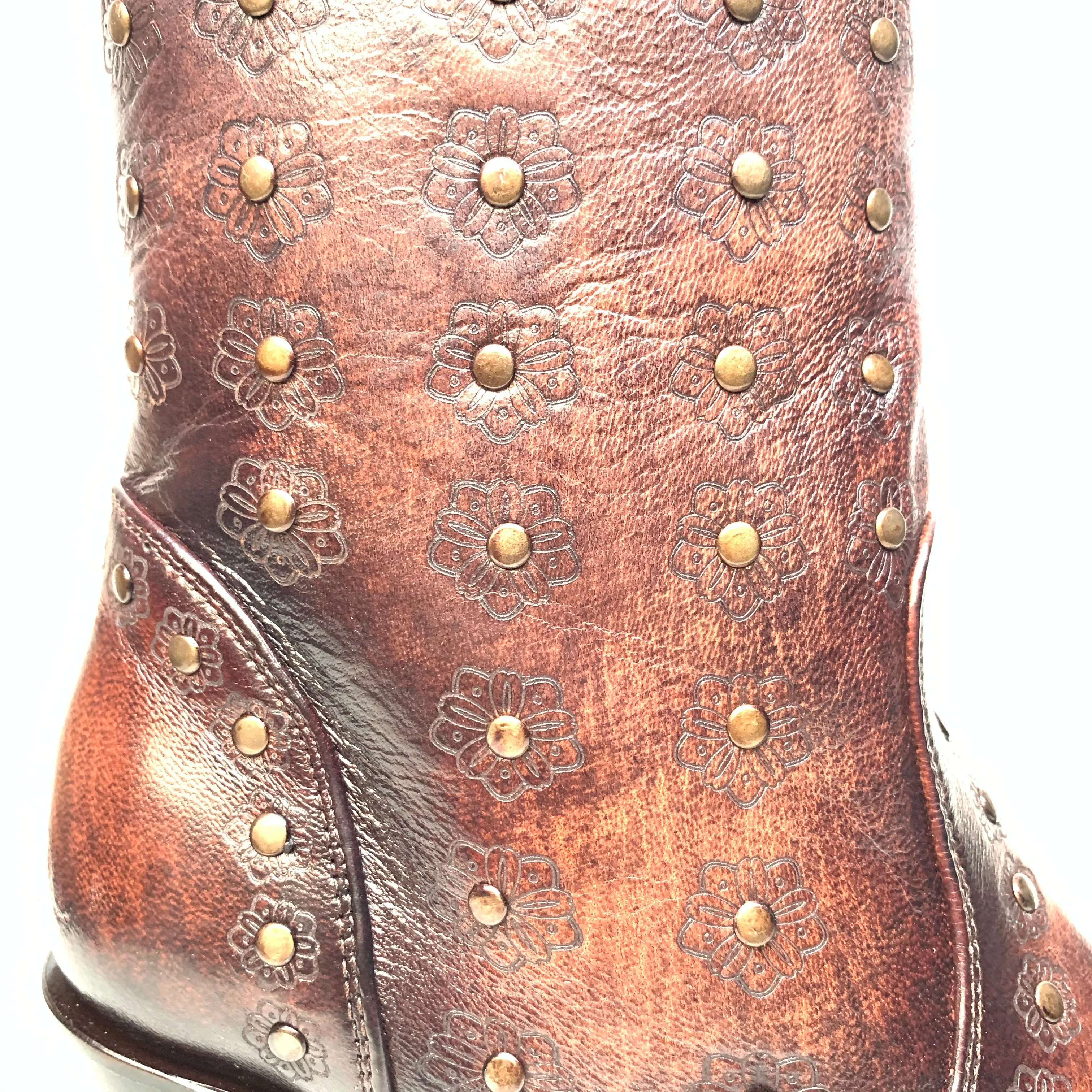 Los Altos Ladies Sunflower Studded Bovine Leather Bootie