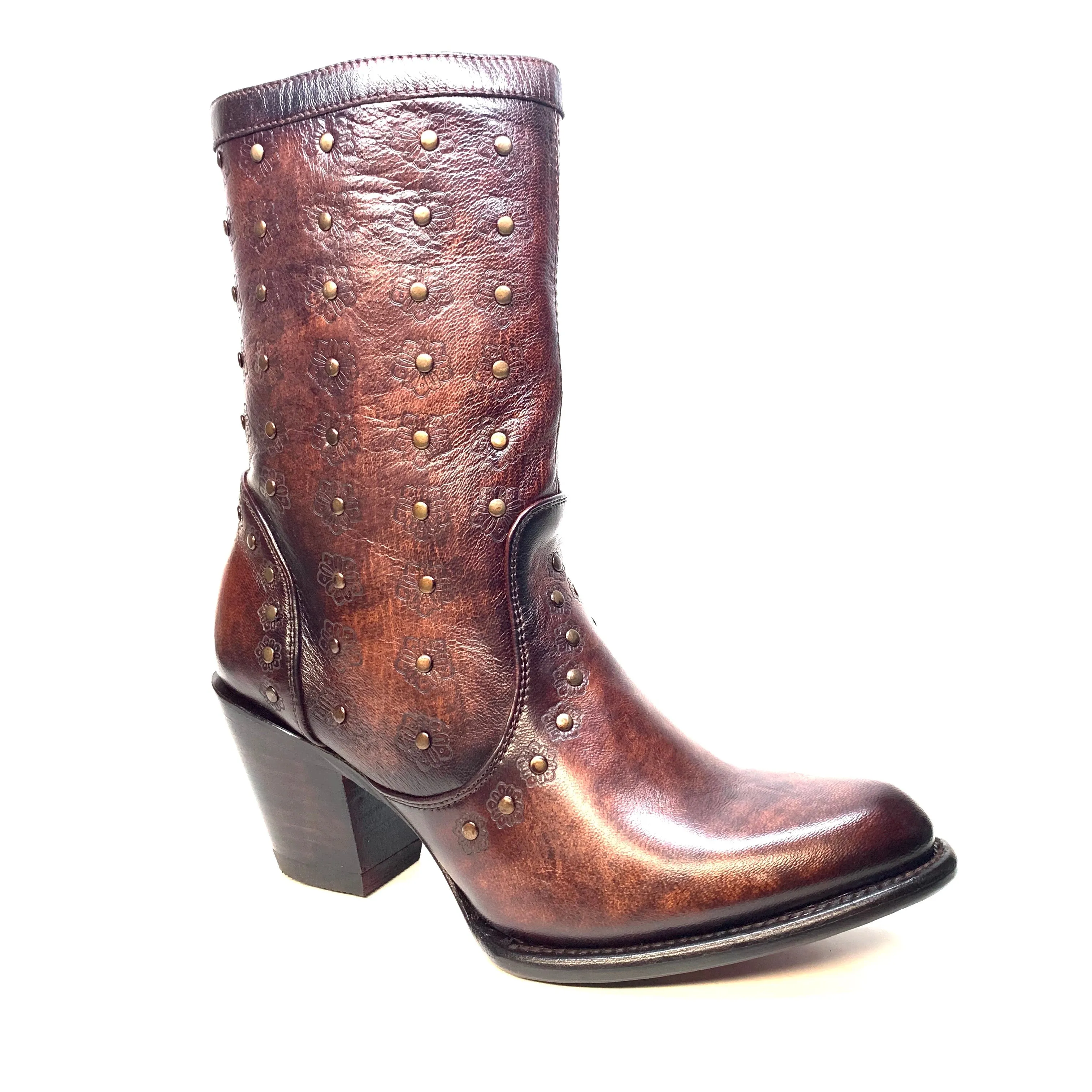Los Altos Ladies Sunflower Studded Bovine Leather Bootie