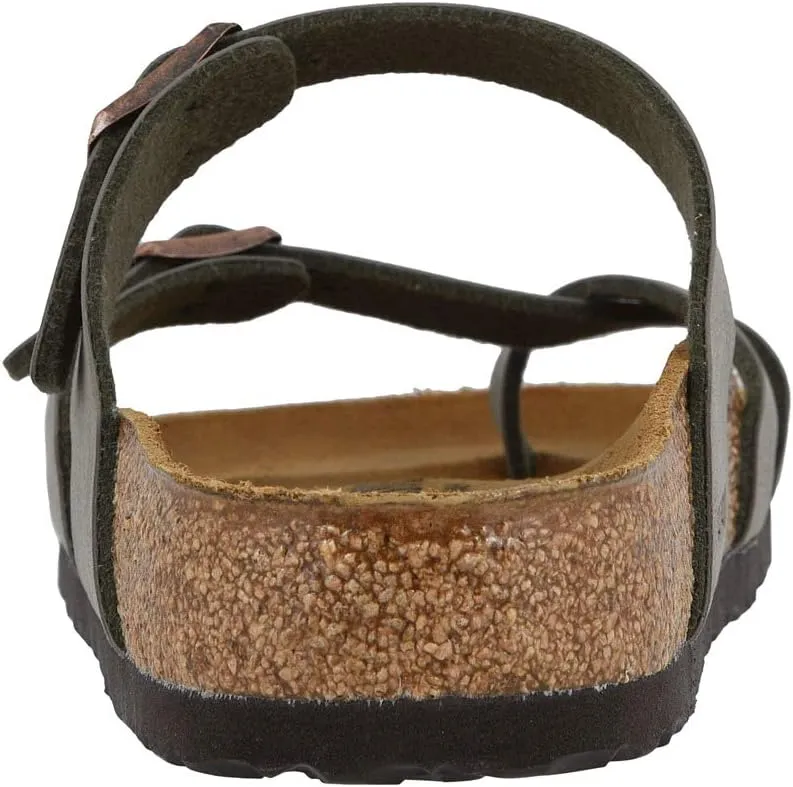 Mayari Flat Sandals - Birko-Flor & Birkibuc Birkenstock, Stone Birkibuc