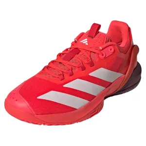 Men`s Adizero Cybersonic 2 Tennis Shoes Lucid Red and Aurora Ruby