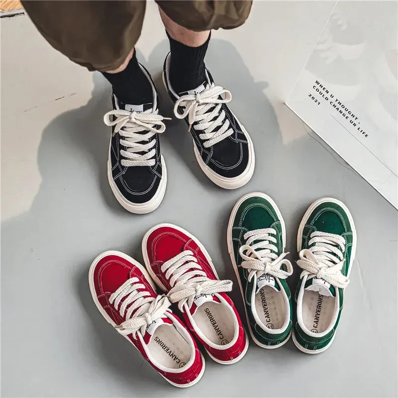 Men's Casual Shoes - Canvas Thick-Bottom Vulcanized Sneakers - TSS394