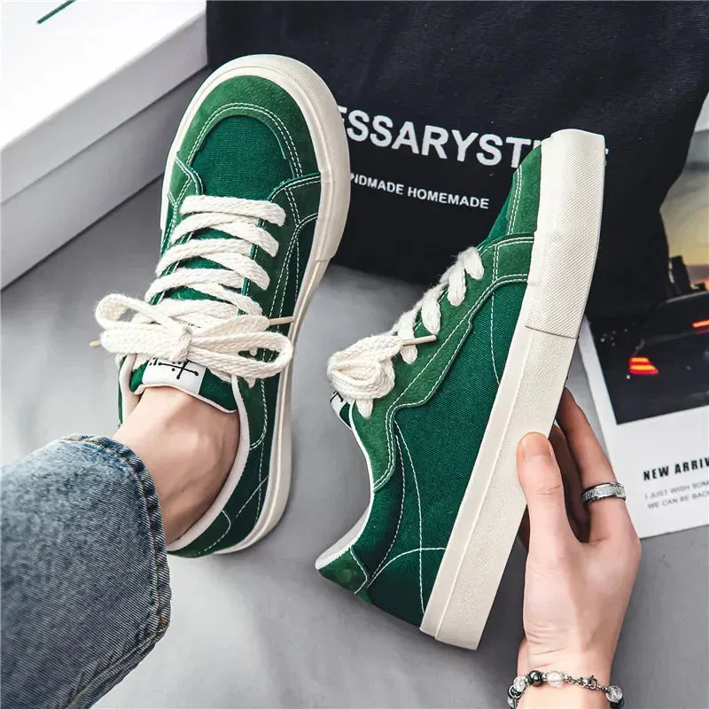 Men's Casual Shoes - Canvas Thick-Bottom Vulcanized Sneakers - TSS394