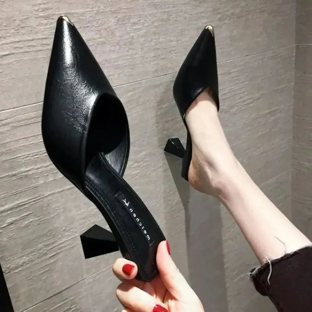 Merendy Beltza Pointed Slides Mules