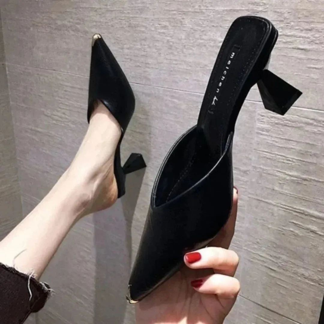 Merendy Beltza Pointed Slides Mules