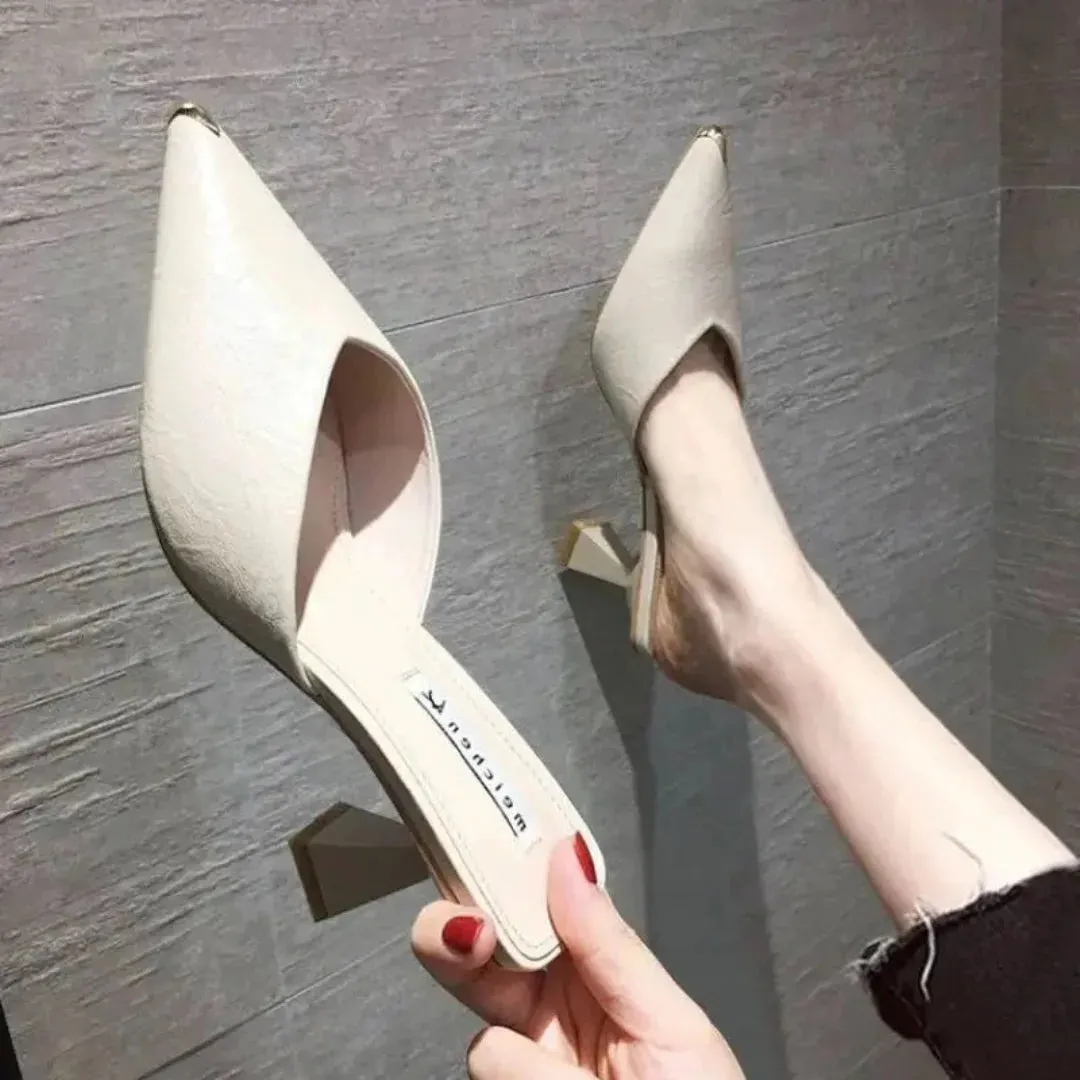 Merendy Beltza Pointed Slides Mules