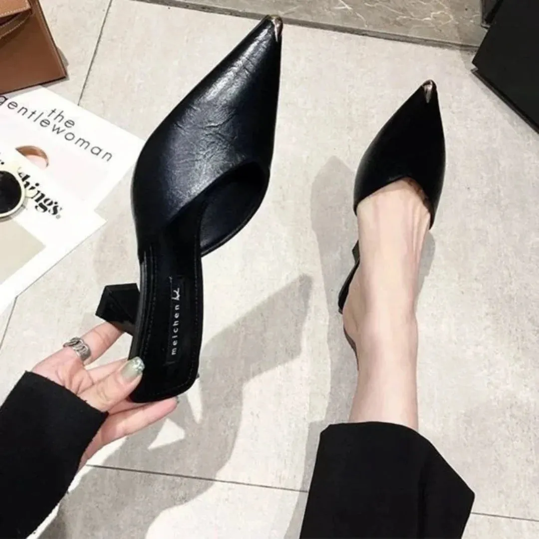 Merendy Beltza Pointed Slides Mules