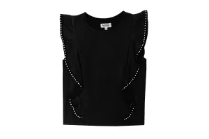 Mia NY Black Cascade Top