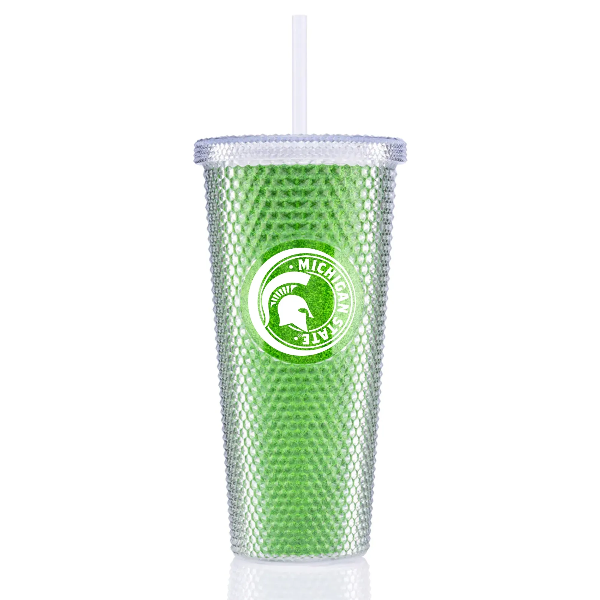 MSU Studded Metallic Tumbler