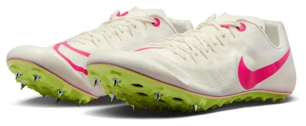 Nike Zoom Ja Fly 4 White Pink Yellow Track & Field Shoes