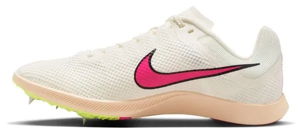 Nike Zoom Rival Distance Unisex Track & Field Shoes White Pink Yellow