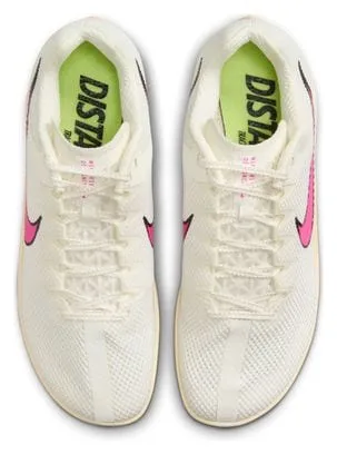 Nike Zoom Rival Distance Unisex Track & Field Shoes White Pink Yellow
