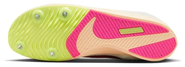 Nike Zoom Rival Distance Unisex Track & Field Shoes White Pink Yellow