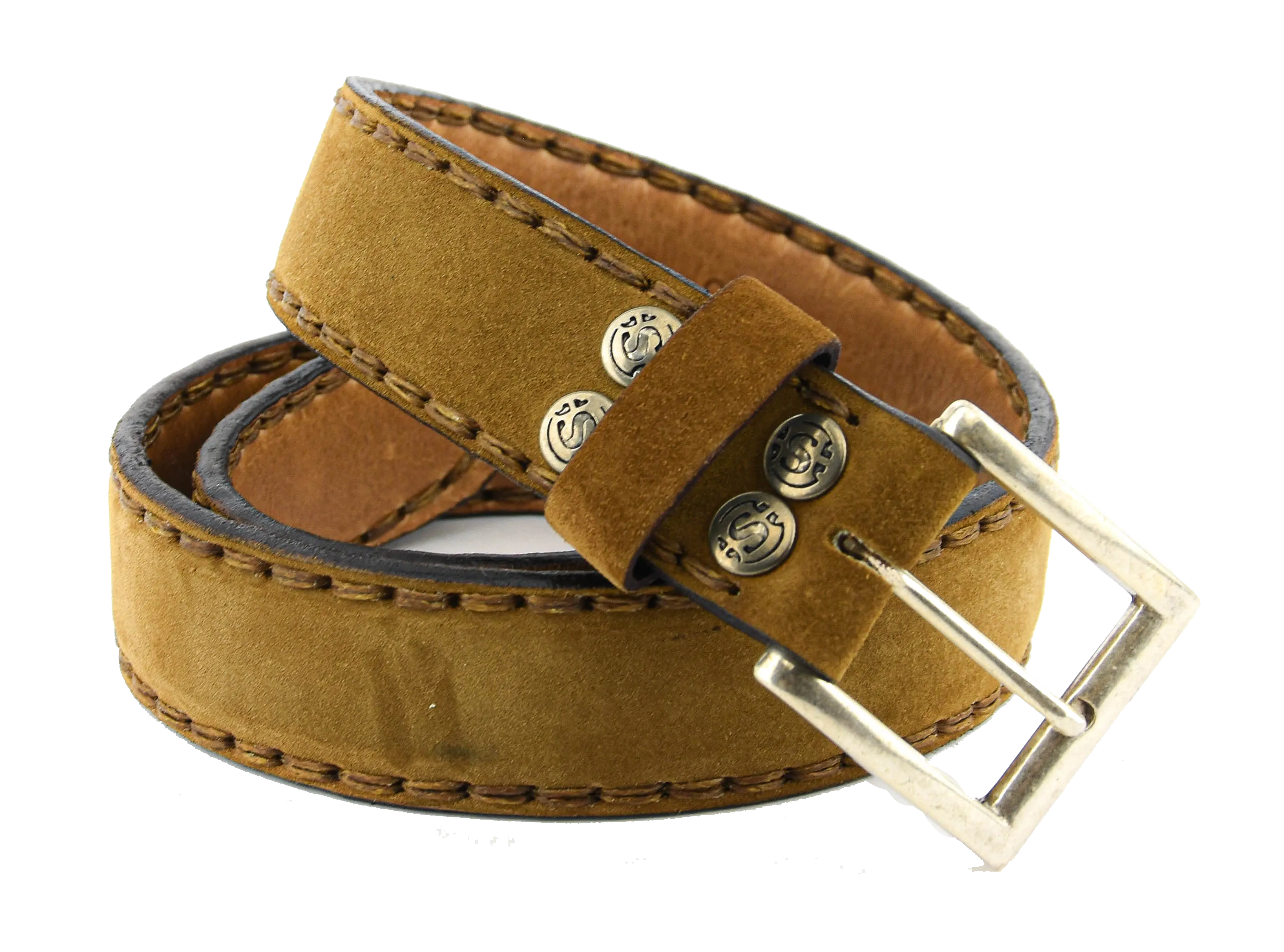 PAUL WARMER BELT STUDDED TABACCO